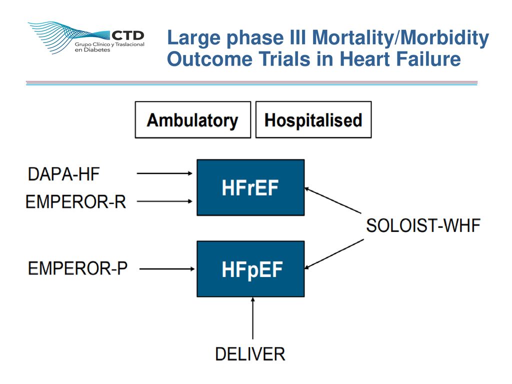 Large phase III Mortality/Morbidity Outcome Trials in Heart Failure