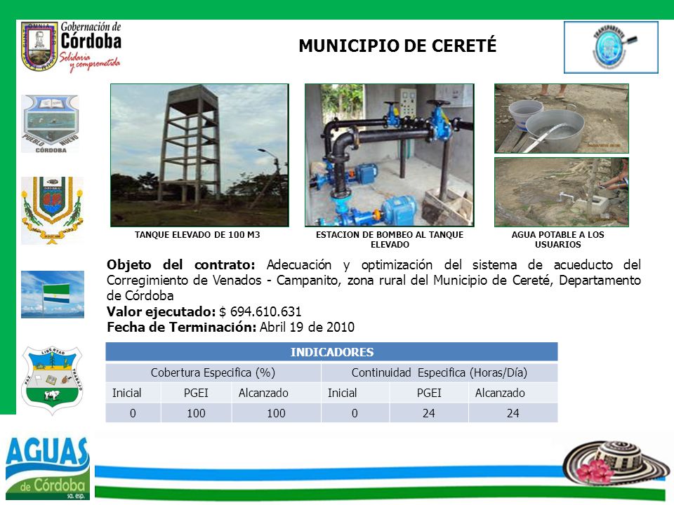 ESTACION DE BOMBEO AL TANQUE ELEVADO AGUA POTABLE A LOS USUARIOS