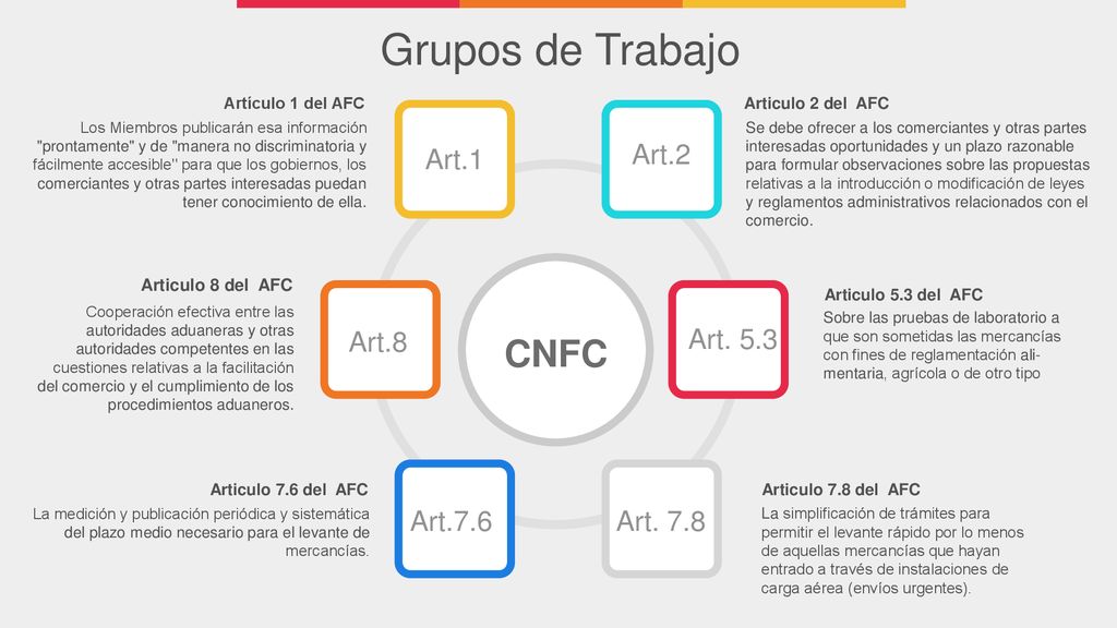 Grupos de Trabajo CNFC Art.1 Art.2 Art.8 Art. 5.3 Art.7.6 Art. 7.8