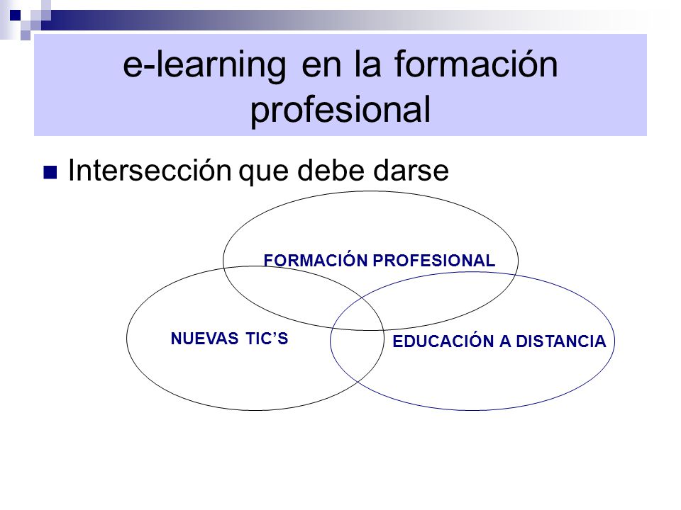e-learning en la formación profesional