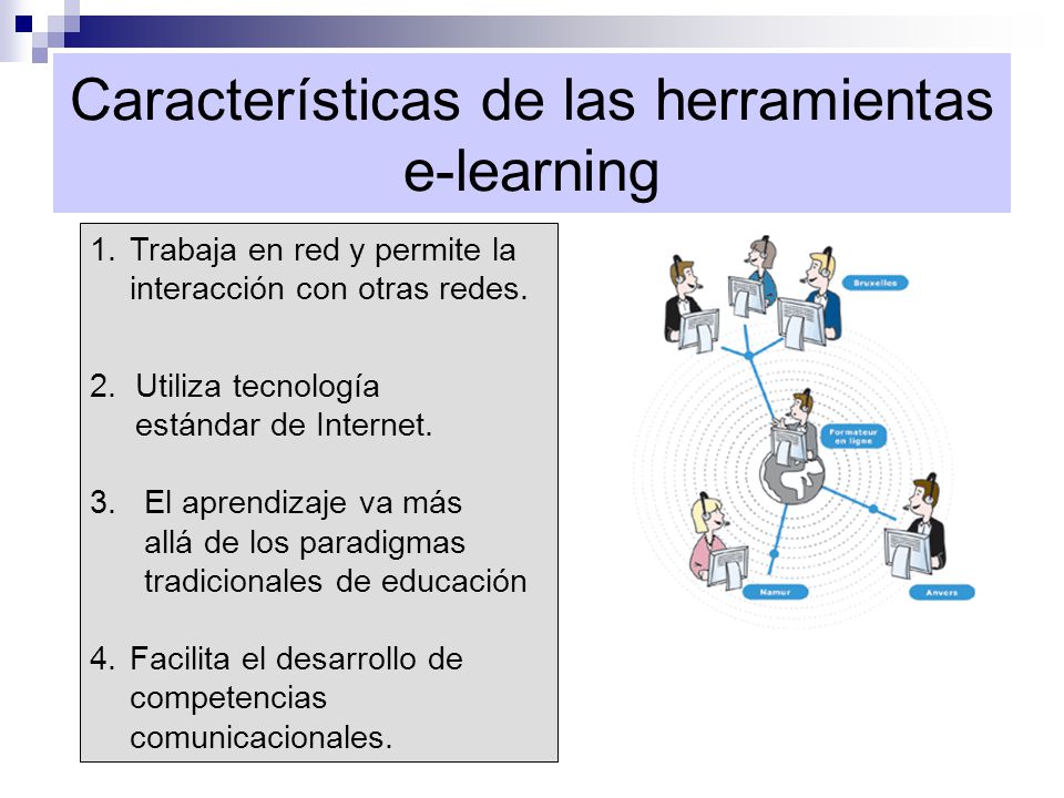 Características de las herramientas e-learning