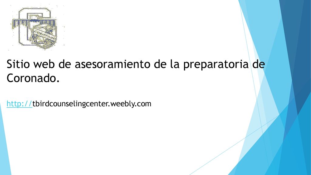 Sitio web de asesoramiento de la preparatoria de Coronado
