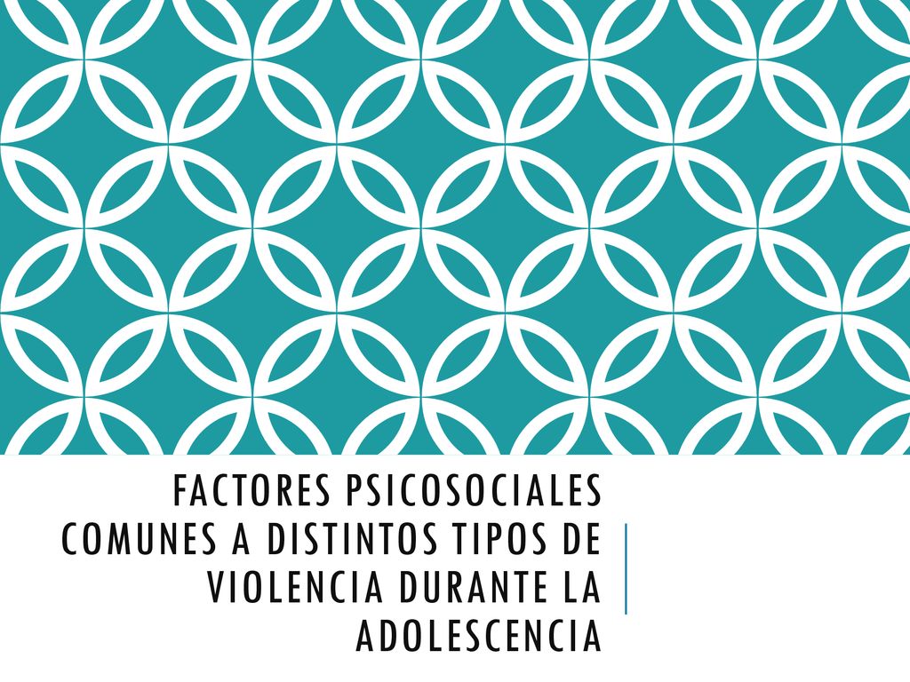 Factores psicosociales comunes a distintos tipos de violencia durante la adolescencia