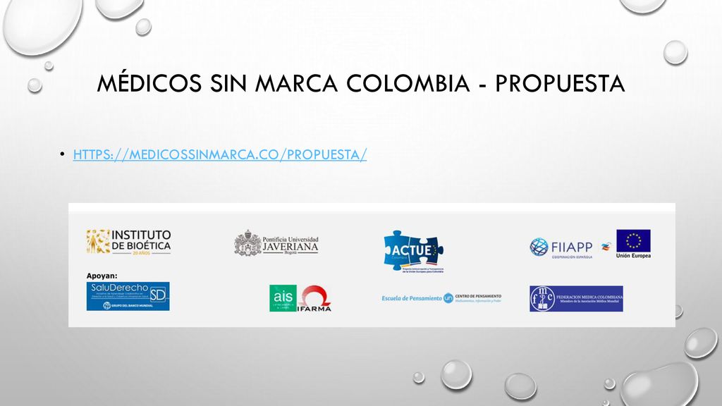 MÉDICOS SIN MARCA COLOMBIA - PROPUESTA