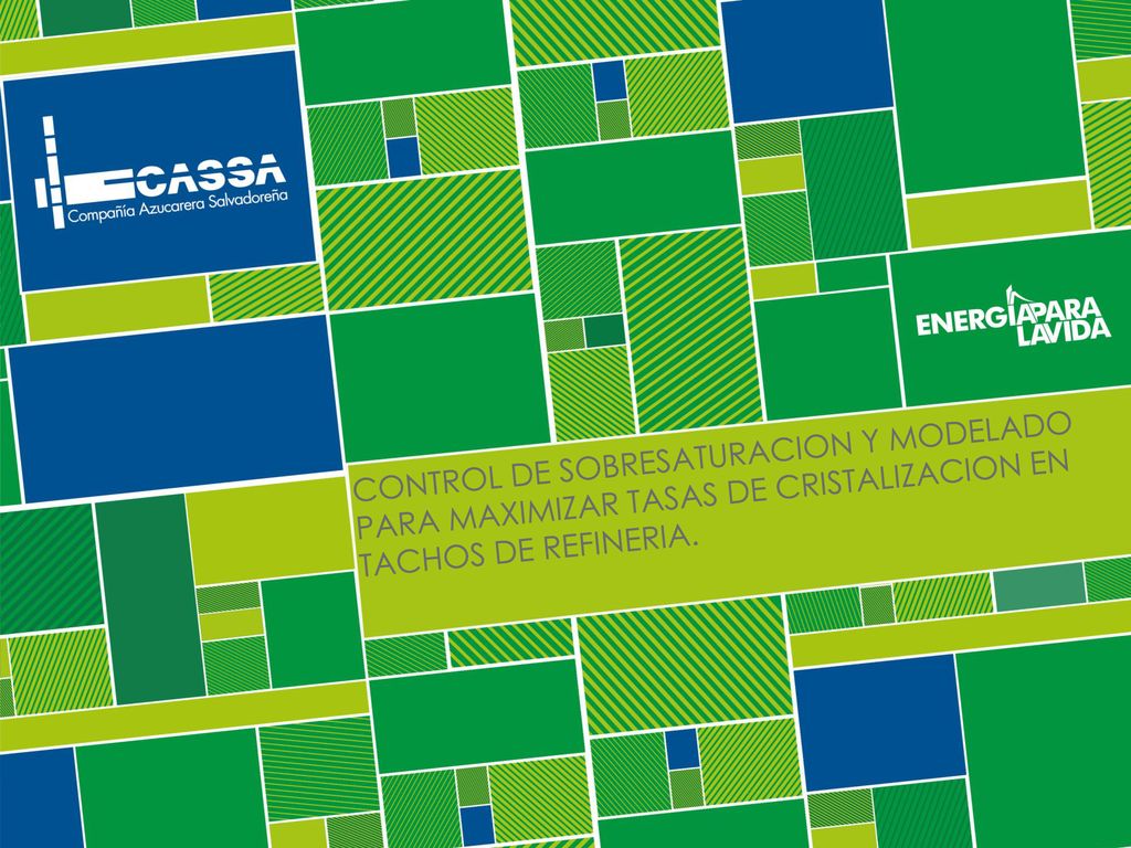 CONTROL DE SOBRESATURACION Y MODELADO PARA MAXIMIZAR TASAS DE CRISTALIZACION EN TACHOS DE REFINERIA.