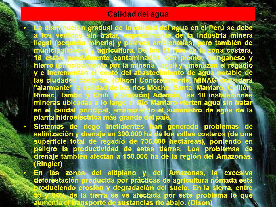 Calidad del agua