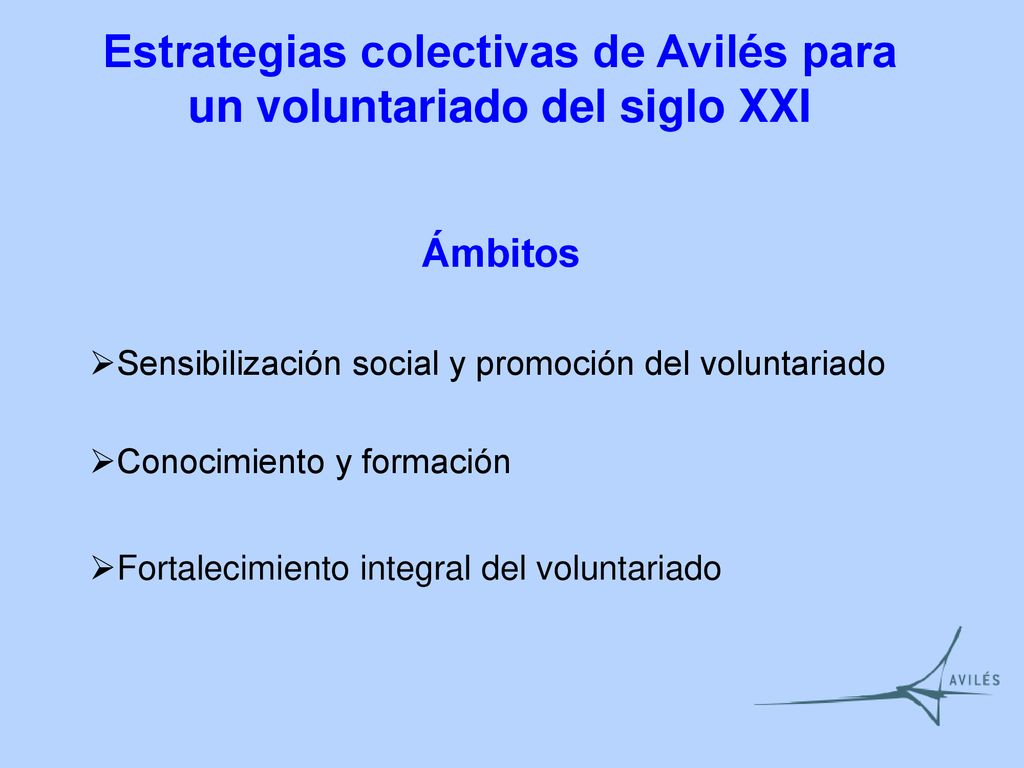 Estrategias colectivas de Avilés para un voluntariado del siglo XXI
