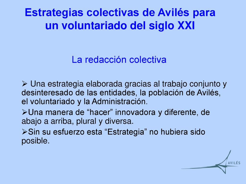 Estrategias colectivas de Avilés para un voluntariado del siglo XXI