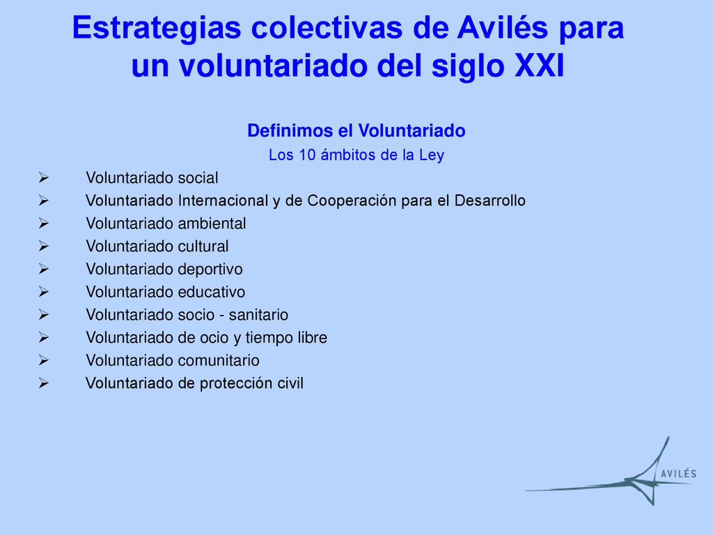 Estrategias colectivas de Avilés para un voluntariado del siglo XXI