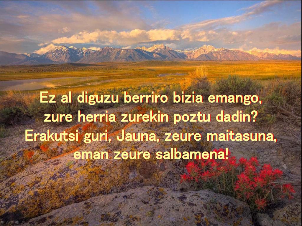 Ez al diguzu berriro bizia emango, zure herria zurekin poztu dadin