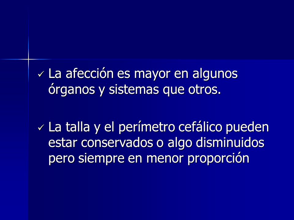 La afección es mayor en algunos órganos y sistemas que otros.