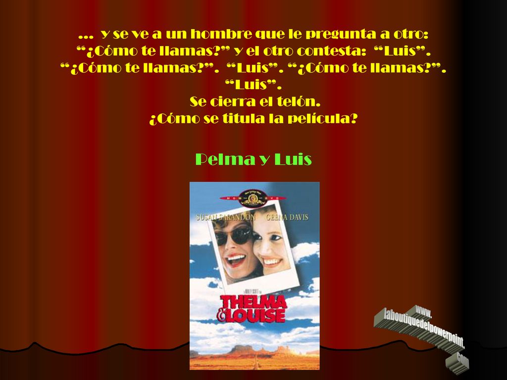 … y se ve a un hombre que le pregunta a otro: ¿Cómo te llamas