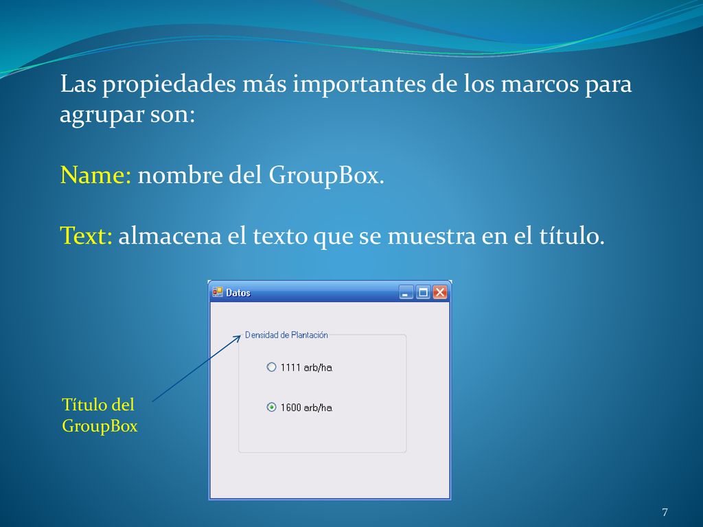 Las propiedades más importantes de los marcos para agrupar son: