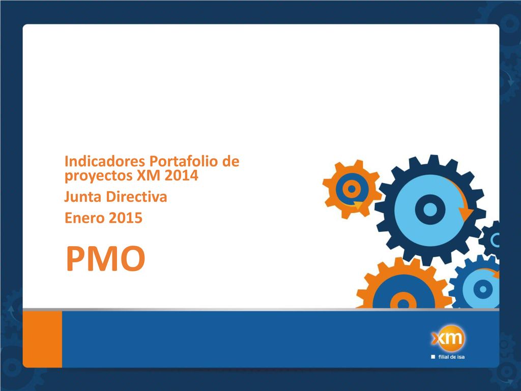 PMO Indicadores Portafolio de proyectos XM 2014 Junta Directiva