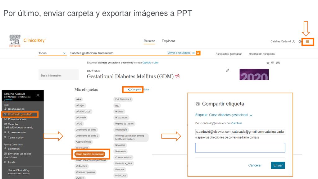 Por último, enviar carpeta y exportar imágenes a PPT
