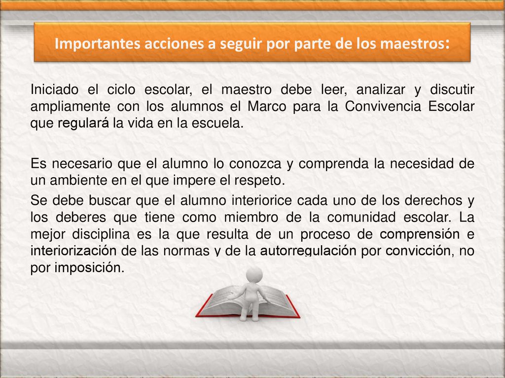 Importantes acciones a seguir por parte de los maestros: