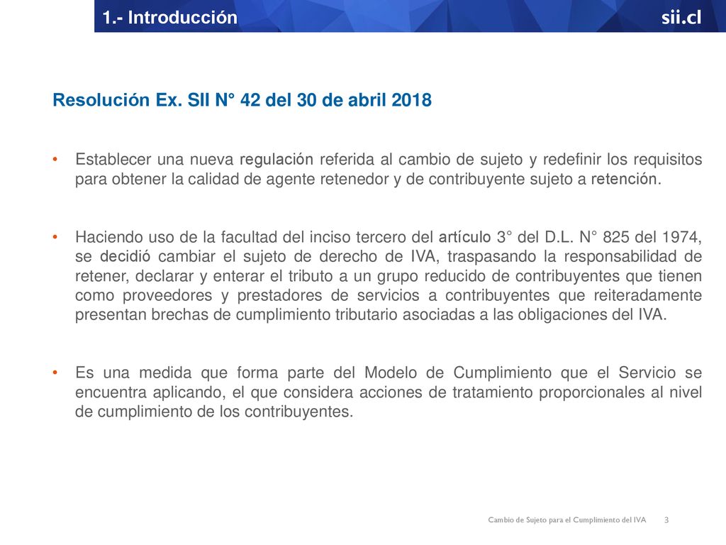 Resolución Ex. SII N° 42 del 30 de abril 2018