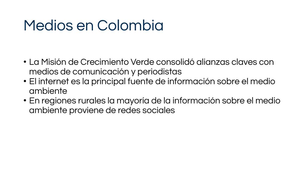 Medios en Colombia La Misión de Crecimiento Verde consolidó alianzas claves con medios de comunicación y periodistas.