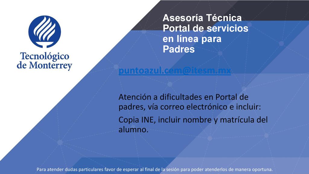 Asesoría Técnica Portal de servicios en línea para Padres