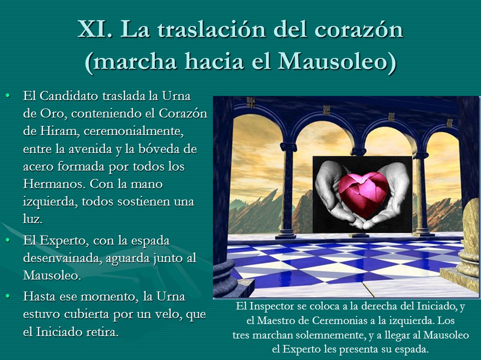 XI. La traslación del corazón (marcha hacia el Mausoleo)
