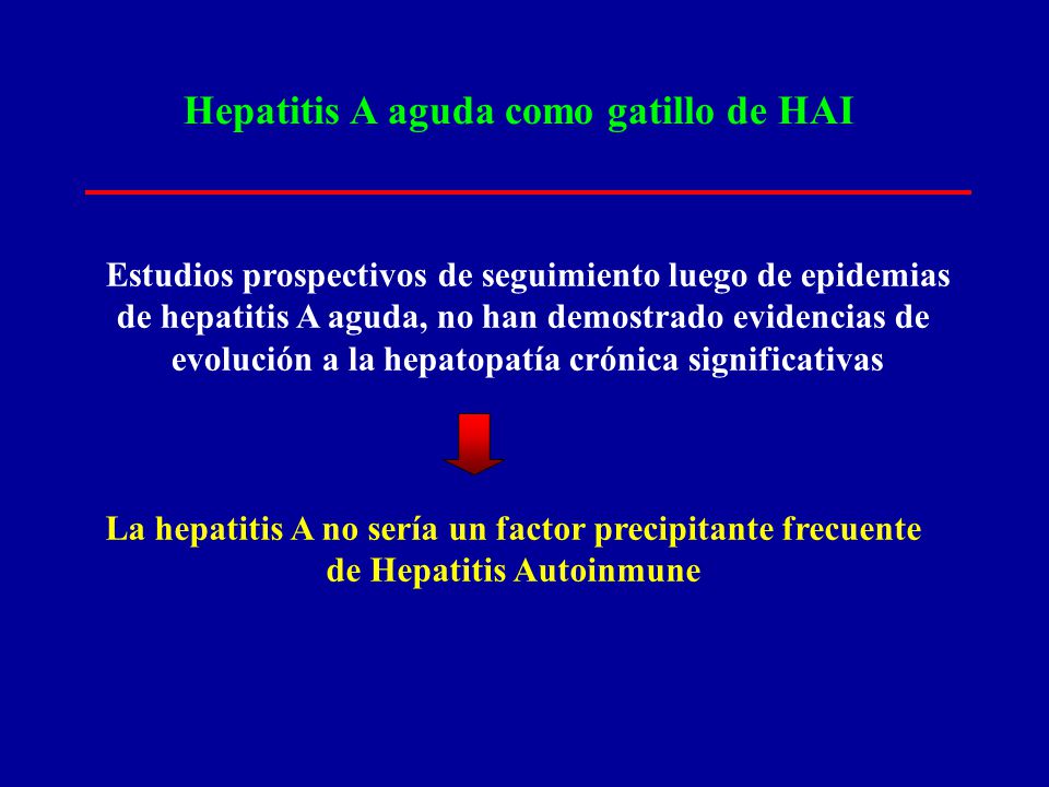 Hepatitis A aguda como gatillo de HAI