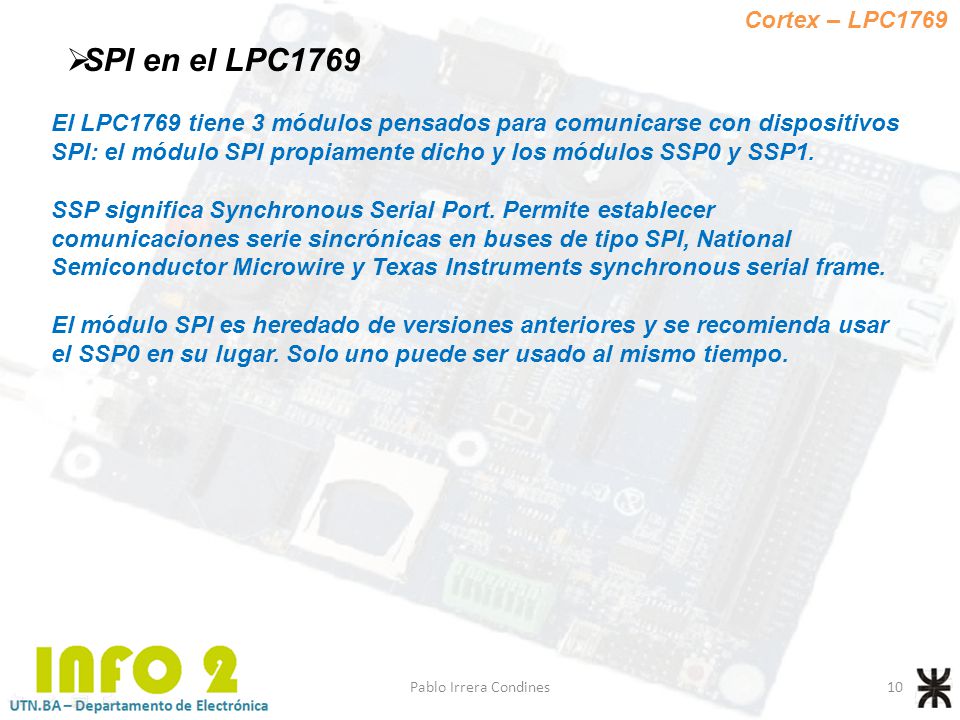 SPI en el LPC1769 Cortex – LPC1769