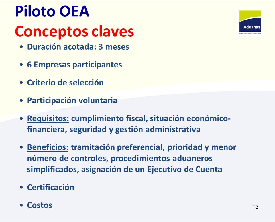 Piloto OEA Conceptos claves