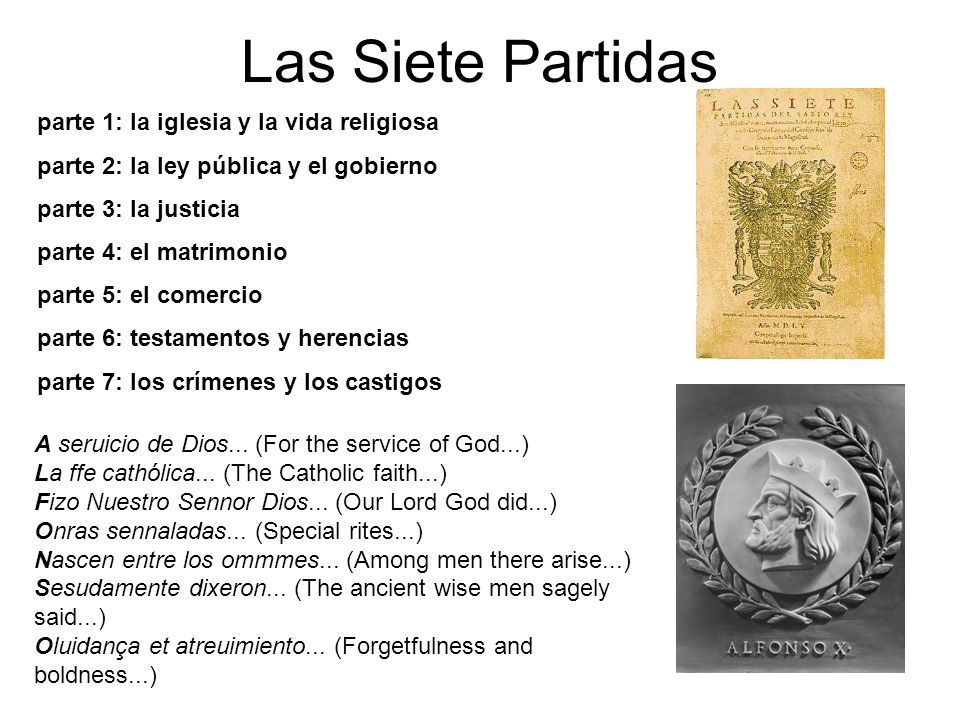 Las Siete Partidas parte 1: la iglesia y la vida religiosa
