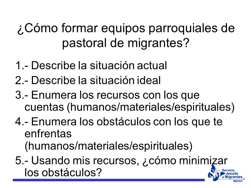 ¿Cómo formar equipos parroquiales de pastoral de migrantes