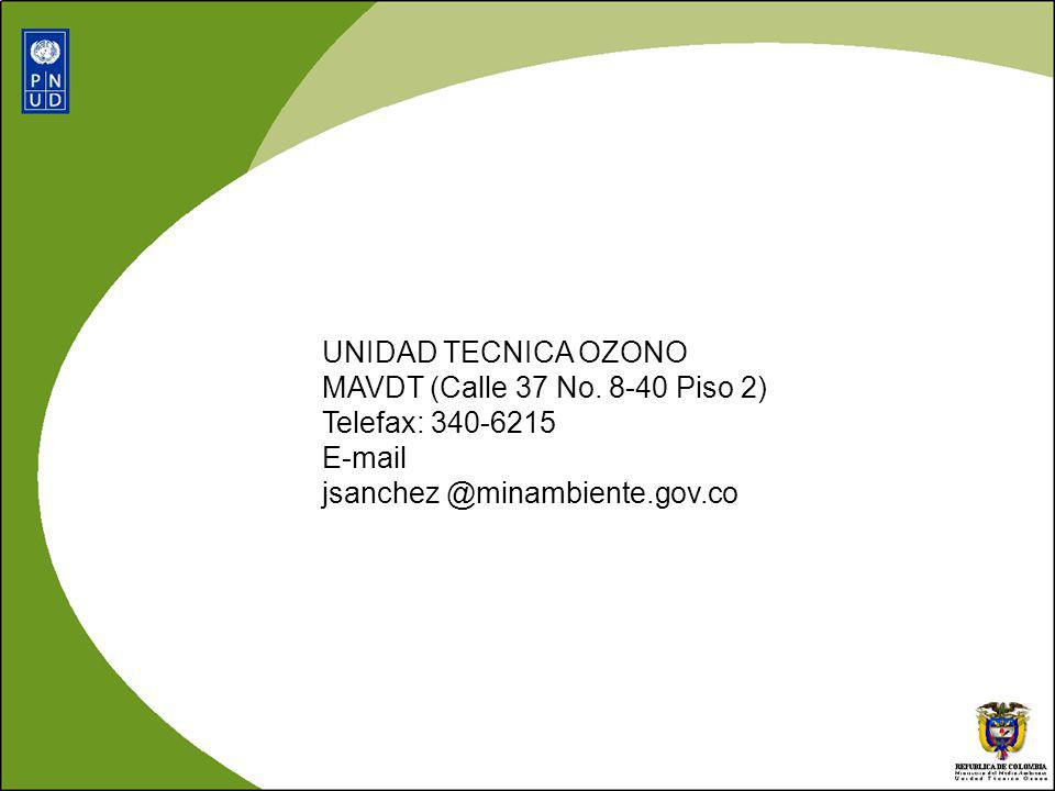 UNIDAD TECNICA OZONO MAVDT (Calle 37 No Piso 2) Telefax: