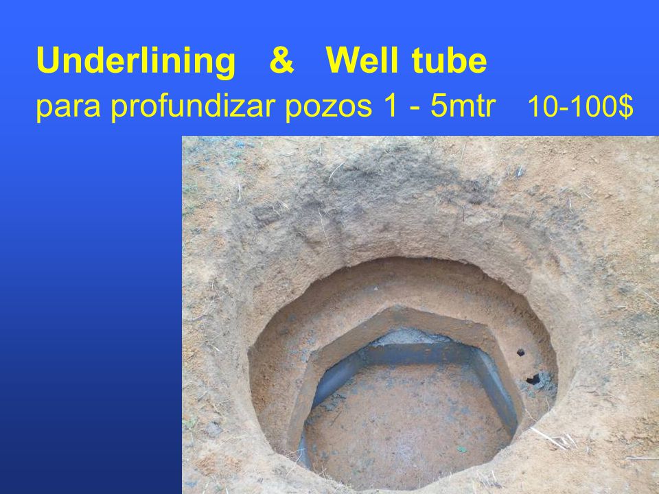 Underlining & Well tube para profundizar pozos 1 - 5mtr $
