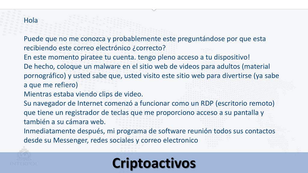 Hola Puede que no me conozca y probablemente este preguntándose por que esta recibiendo este correo electrónico ¿correcto