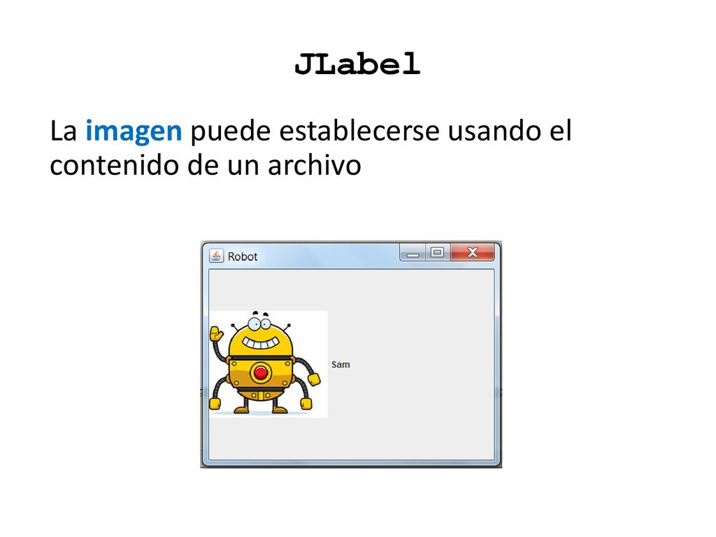 La imagen puede establecerse usando el contenido de un archivo