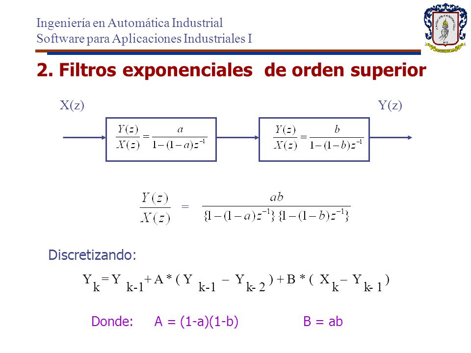 2. Filtros exponenciales de orden superior