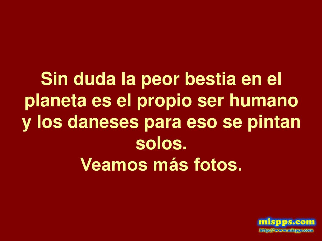 Sin duda la peor bestia en el planeta es el propio ser humano y los daneses para eso se pintan solos.