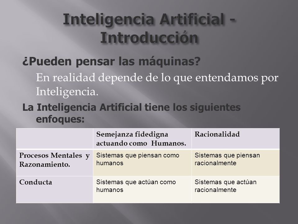 Inteligencia Artificial - Introducción