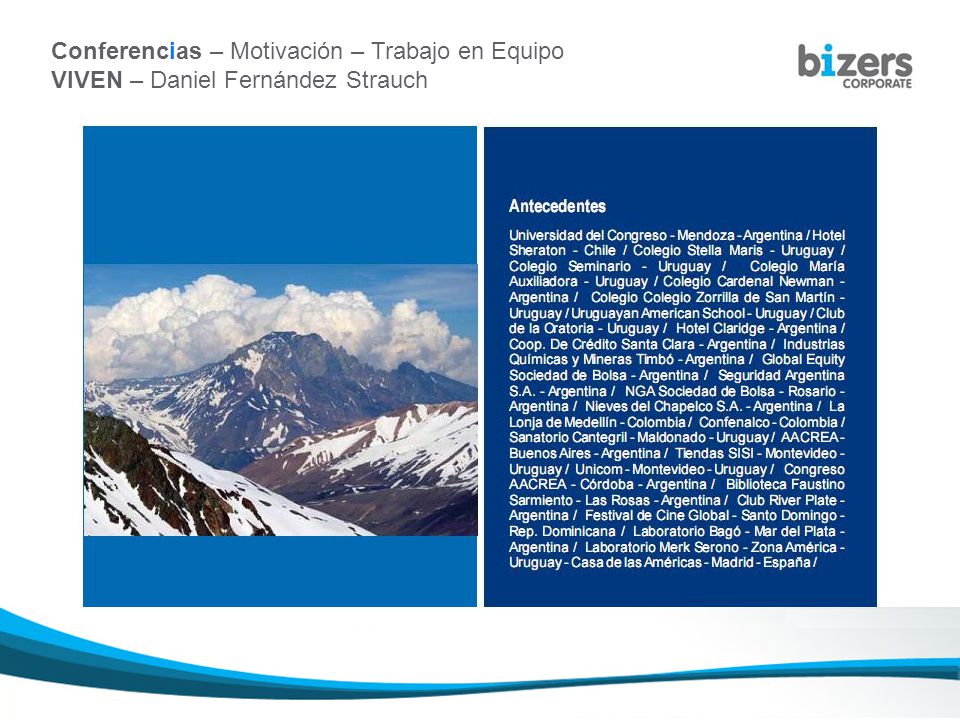 Conferencias – Motivación – Trabajo en Equipo VIVEN – Daniel Fernández Strauch
