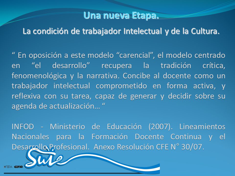 La condición de trabajador Intelectual y de la Cultura.