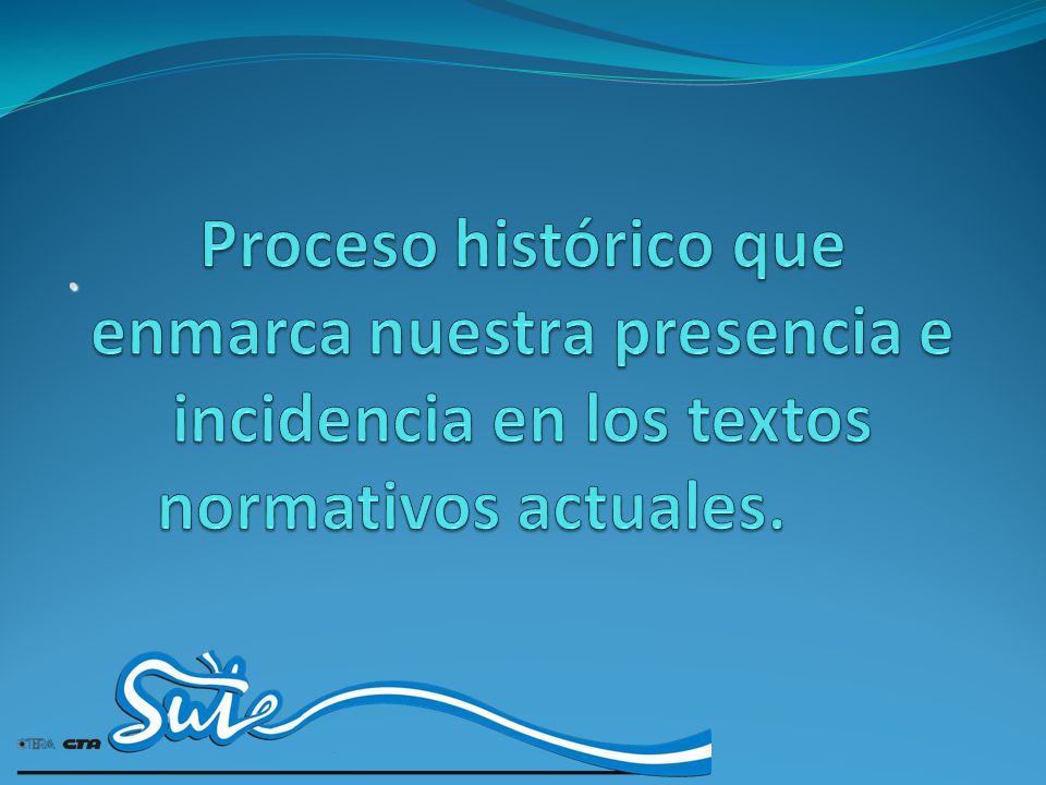 Proceso histórico que enmarca nuestra presencia e incidencia en los textos normativos actuales.