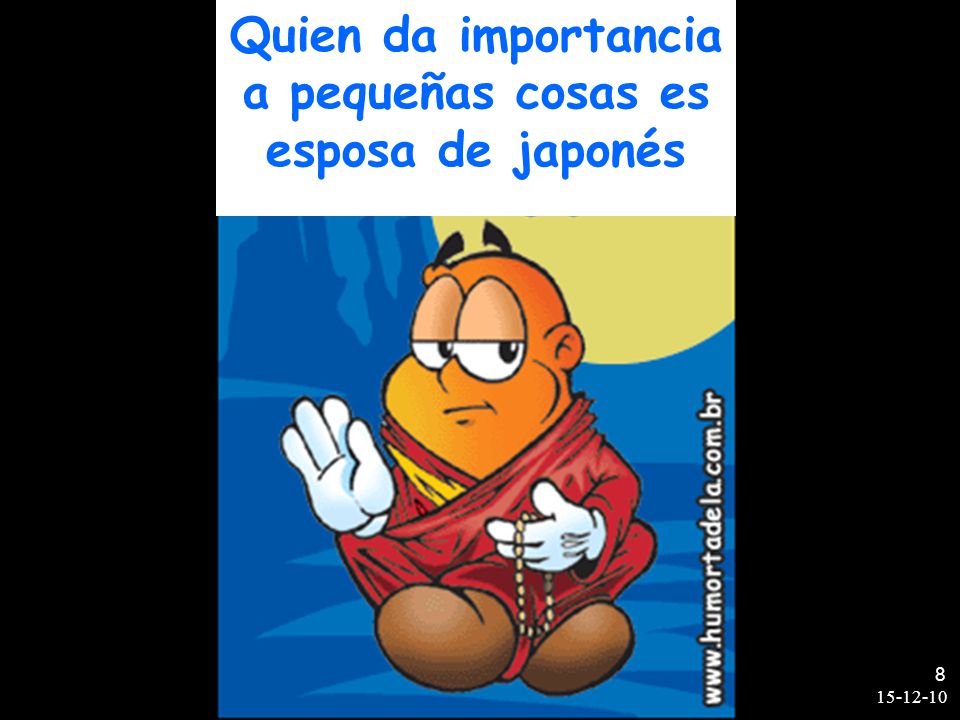 Quien da importancia a pequeñas cosas es esposa de japonés