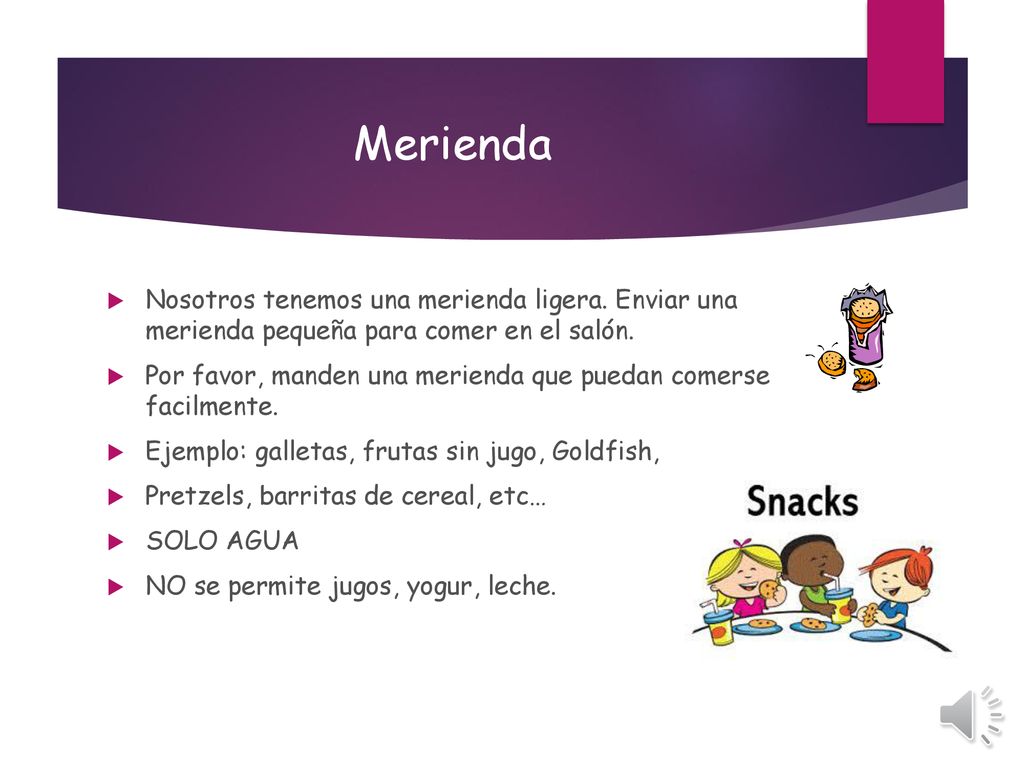 Merienda Nosotros tenemos una merienda ligera. Enviar una merienda pequeña para comer en el salón.