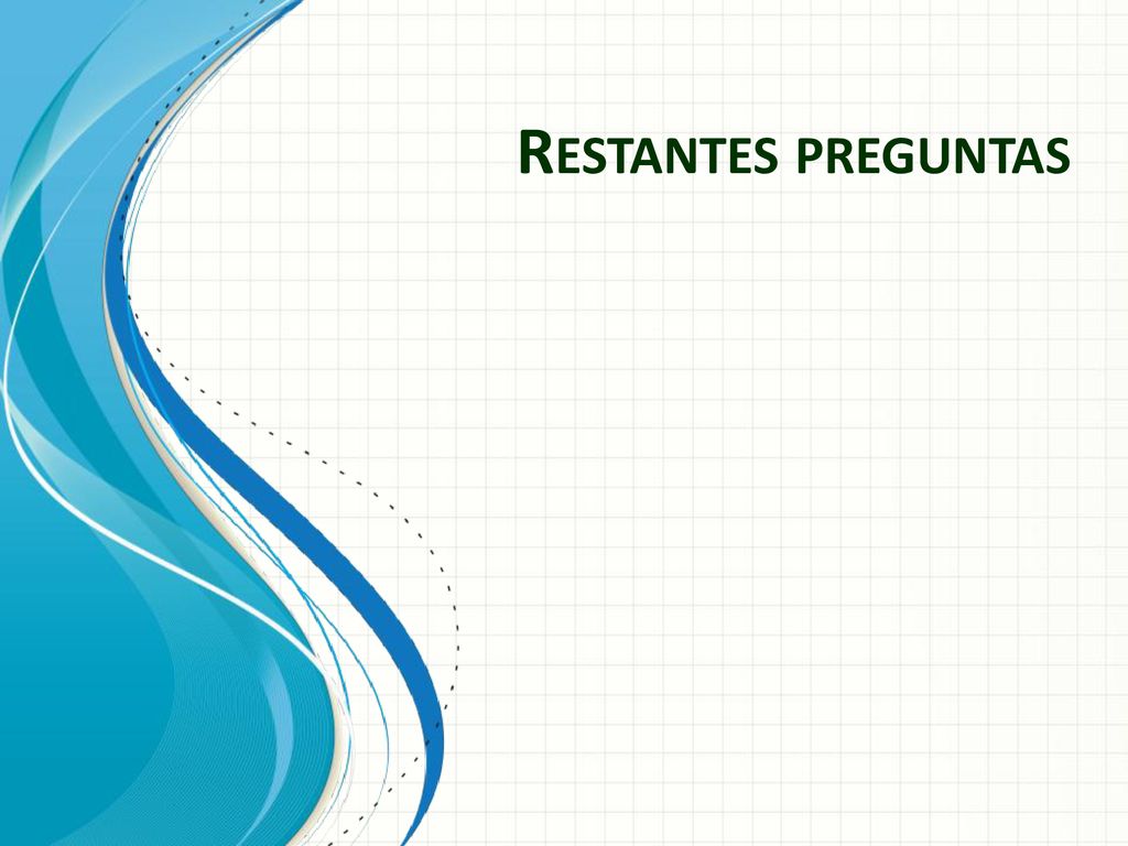 Restantes preguntas Esta plantilla se puede usar como archivo de inicio para presentar materiales educativos en un entorno de grupo.