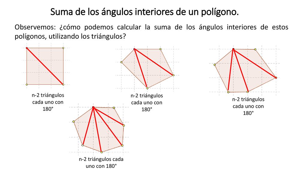 Suma de ángulos interiores y exteriores de un polígono - ppt descargar