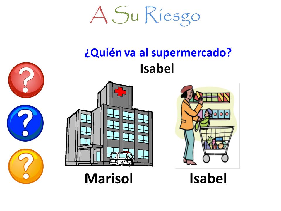 A Su Riesgo ¿Quién va al supermercado Isabel Marisol Isabel