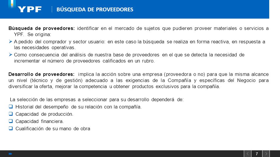 BÚSQUEDA DE PROVEEDORES