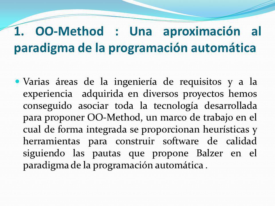 1. OO-Method : Una aproximación al paradigma de la programación automática