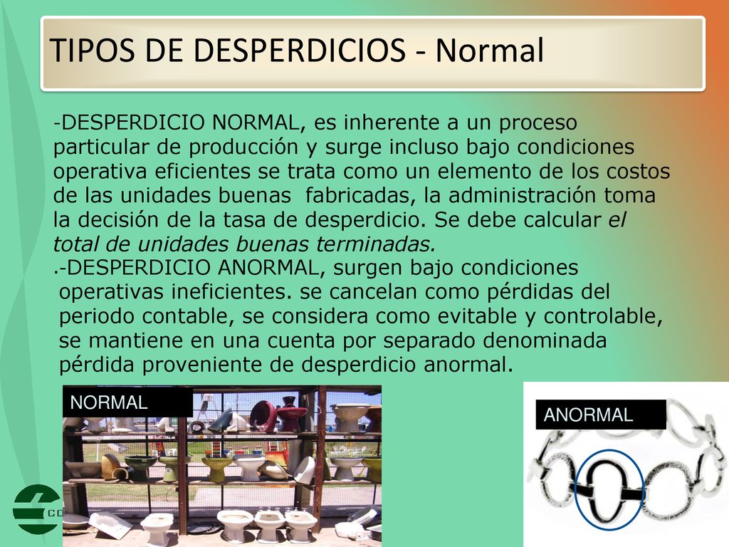TIPOS DE DESPERDICIOS - Normal