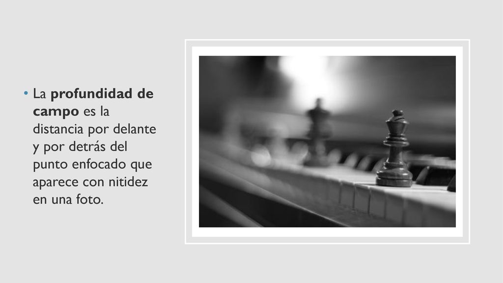La profundidad de campo es la distancia por delante y por detrás del punto enfocado que aparece con nitidez en una foto.