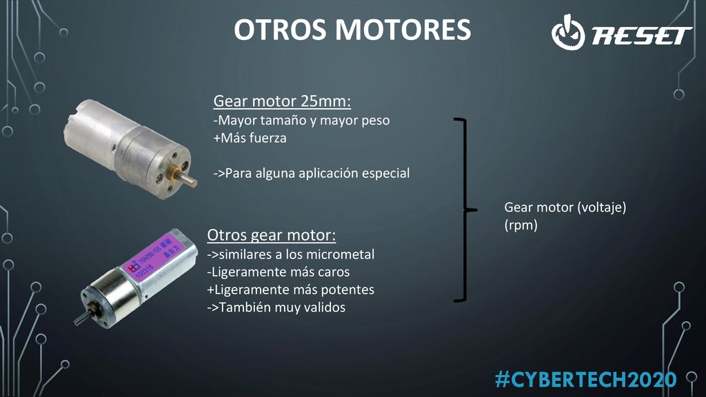 OTROS MOTORES Gear motor 25mm: Otros gear motor: