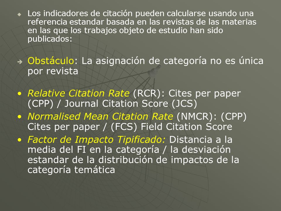 Obstáculo: La asignación de categoría no es única por revista